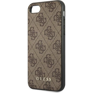 Hurtownia GSM - Etui Guess GUHCI8G4GFBR Apple iPhone SE 2022/2020/8/7 brązowy/brown hard case 4G Metal Gold Logo - GUE1821BR - {ean13} - Hurt