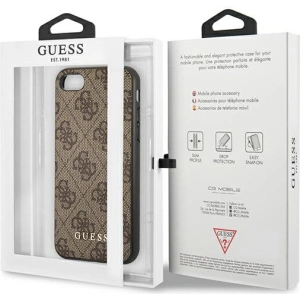 Wholesale Guess GUHCI8G4GFBR Apple iPhone SE 2022/2020/8/7 brown hard case 4G Metal Gold Logo - GUE1821BR - {ean13} - Hurt