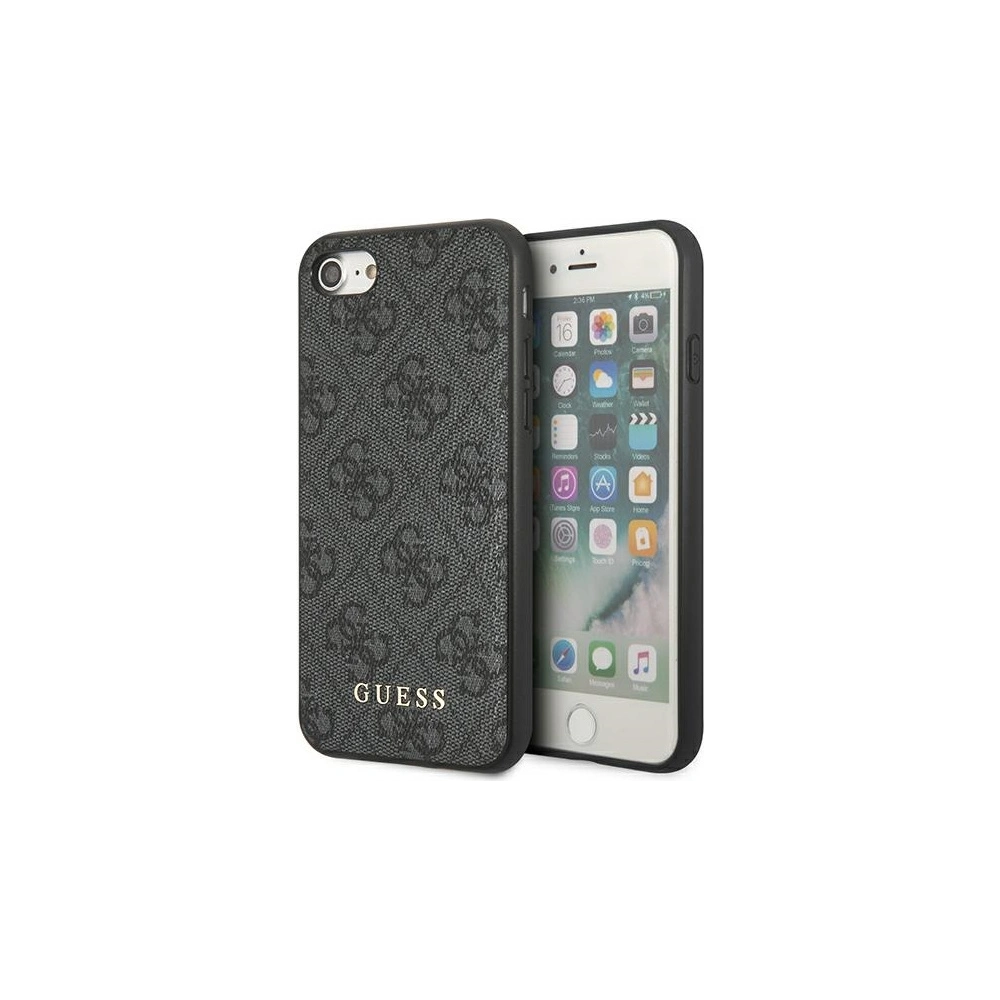 Hurtownia GSM - Etui Guess GUHCI8G4GFGR Apple iPhone SE 2022/2020/8/7 szary/grey hard case 4G Metal Gold Logo - GUE1822GRY - {ean13} - Hurt