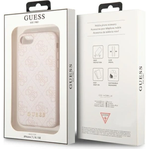 Hurtownia GSM - Case Guess GUHCI8G4GFPI Apple iPhone SE 2022/2020/8/7 rosa/pink Hartschale 4G Metal Gold Logo - GUE1823PNK - {ean13} - Hurt