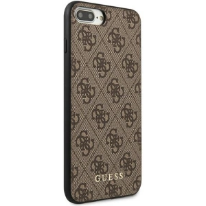 Hurtownia GSM - Etui Guess GUHCI8LG4GFBR Apple iPhone 8/7 Plus brązowy/brown hard case 4G Metal Gold Logo - GUE1824BR - {ean13} - Hurt