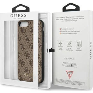 Hurtownia GSM - Etui Guess GUHCI8LG4GFBR Apple iPhone 8/7 Plus brązowy/brown hard case 4G Metal Gold Logo - GUE1824BR - {ean13} - Hurt