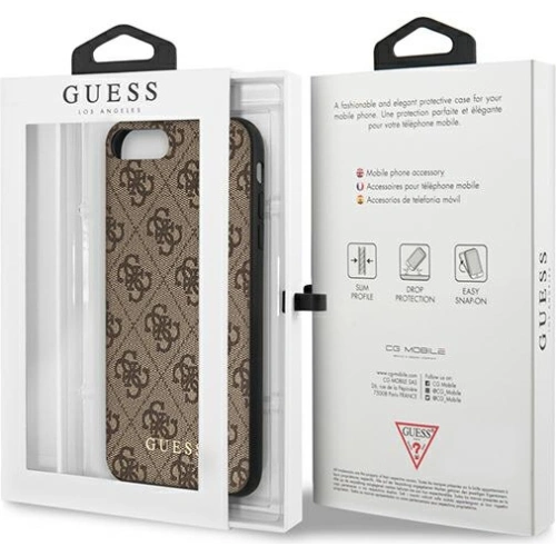 Etui Guess GUHCI8LG4GFBR Apple iPhone 8/7 Plus brązowy/brown hard case 4G Metal Gold Logo