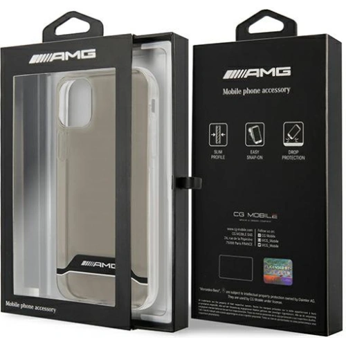 Etui Mercedes AMG AMHCN61TCBW Apple iPhone 11 przezroczysty/transparent hardcase Electroplate Black&White