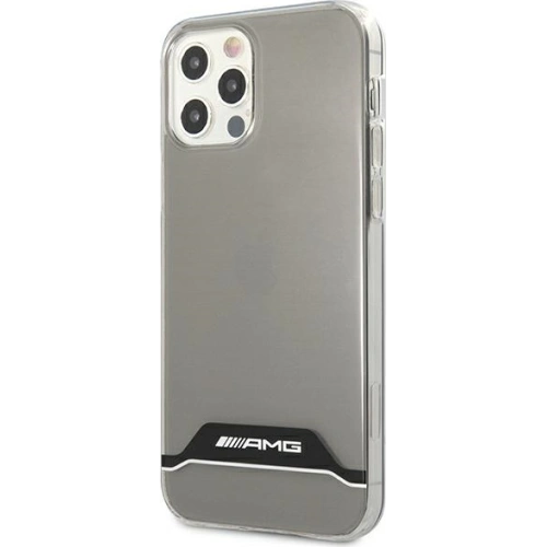Etui Mercedes AMG AMHCP12MTCBW Apple iPhone 12/12 Pro przezroczysty/transparent hardcase Electroplate Black&White