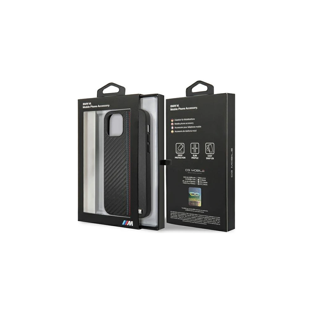 Hurtownia GSM - Etui BMW BMHCP12LMOCABK Apple iPhone 12 Pro Max černý/black hardcase Carbon Tricolor - BMW293BLK - {ean13} - Hurt