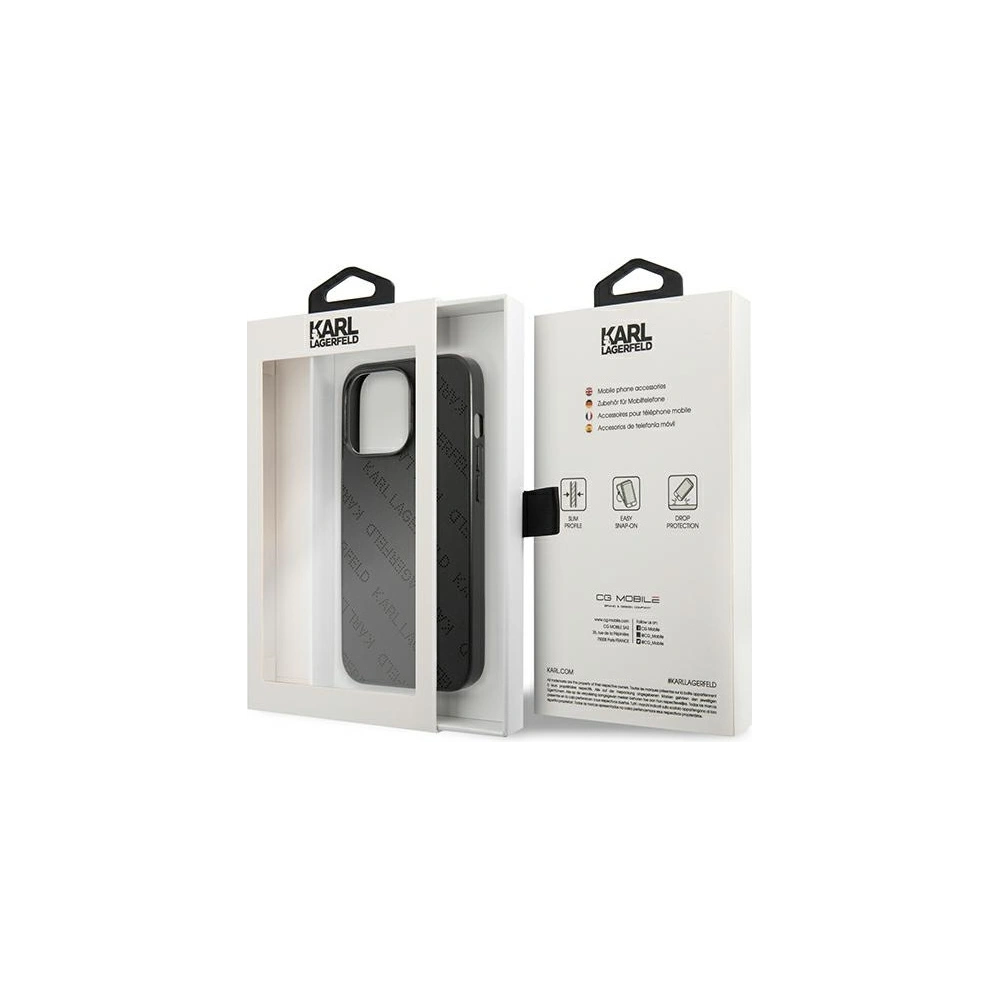 Hurtownia GSM - Etui Karl Lagerfeld KLHCP13LPTLK Apple iPhone 13 Pro hardcase czarny/black Perforated Allover - KLD955BLK - {ean13} - Hurt
