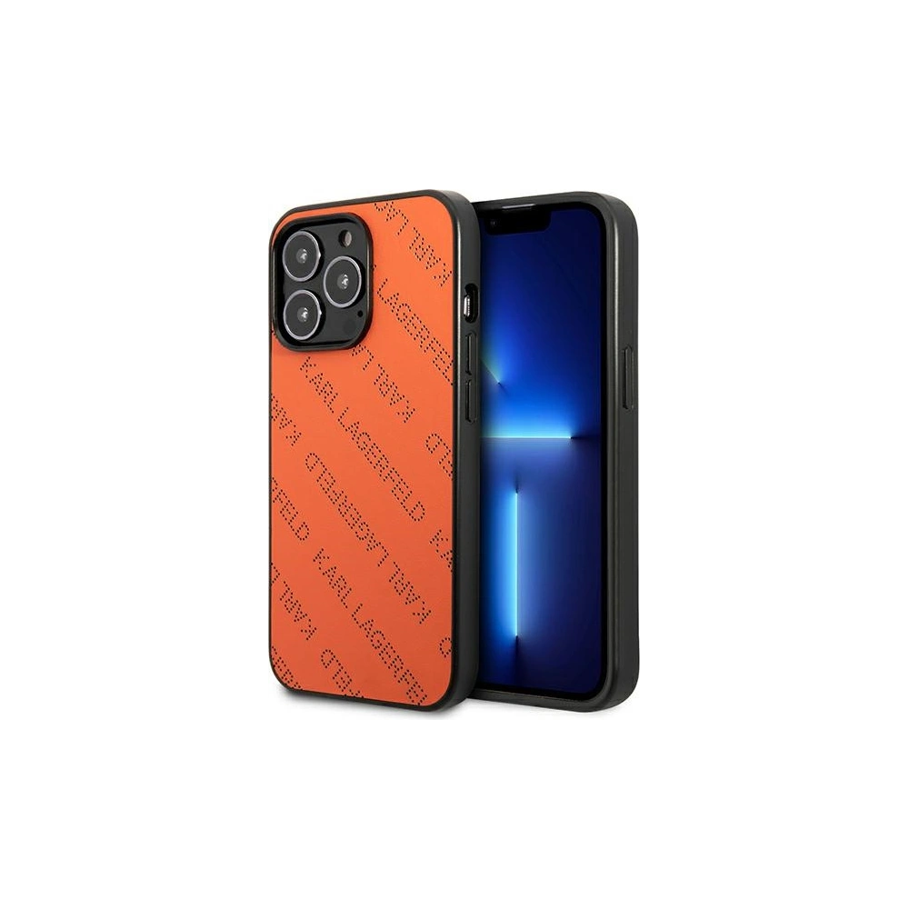 Hurtownia GSM - Etui Karl Lagerfeld KLHCP13LPTLO Apple iPhone 13 Pro hardcase oranžový/orange Perforated Allover - KLD956ORG - {ean13} - Hurt
