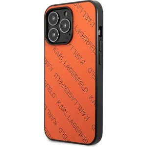 Etui Karl Lagerfeld KLHCP13LPTLO Apple iPhone 13 Pro hardcase pomarańczowy/orange Perforated Allover