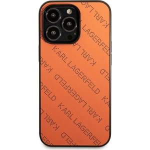 Etui Karl Lagerfeld KLHCP13LPTLO Apple iPhone 13 Pro hardcase pomarańczowy/orange Perforated Allover