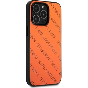 Etui Karl Lagerfeld KLHCP13LPTLO Apple iPhone 13 Pro hardcase pomarańczowy/orange Perforated Allover