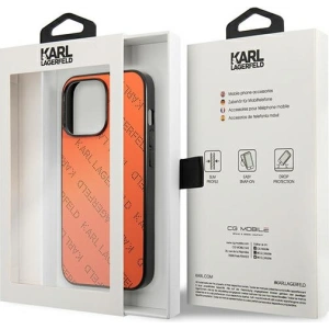 Etui Karl Lagerfeld KLHCP13LPTLO Apple iPhone 13 Pro hardcase pomarańczowy/orange Perforated Allover
