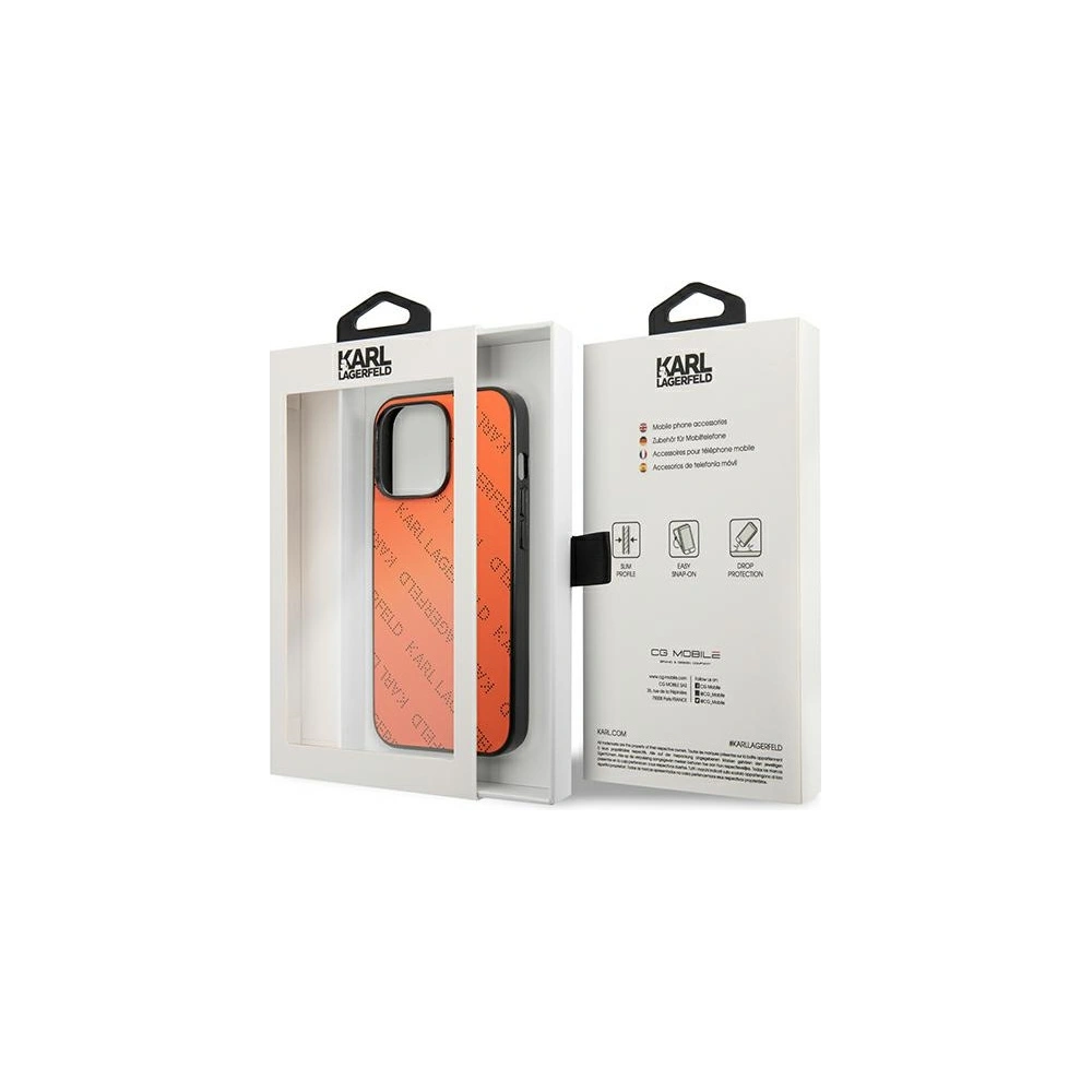 Hurtownia GSM - Etui Karl Lagerfeld KLHCP13LPTLO Apple iPhone 13 Pro hardcase oranžový/orange Perforated Allover - KLD956ORG - {ean13} - Hurt