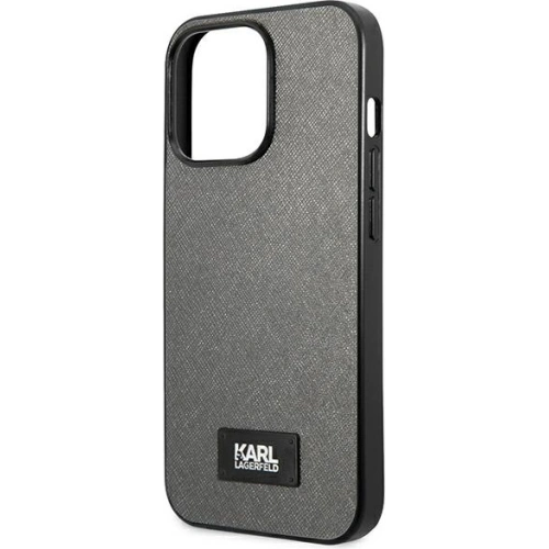 Etui Karl Lagerfeld KLHCP13LSFMP2DG Apple iPhone 13 Pro hardcase srebrny/silver Saffiano Plaque