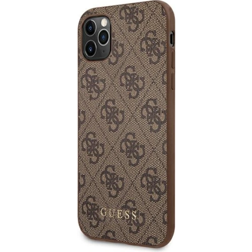 Etui Guess GUHCN58G4GFBR Apple iPhone 11 Pro brązowy/brown hard case 4G Metal Gold Logo