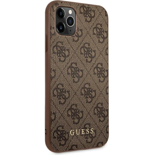 Etui Guess GUHCN58G4GFBR Apple iPhone 11 Pro brązowy/brown hard case 4G Metal Gold Logo