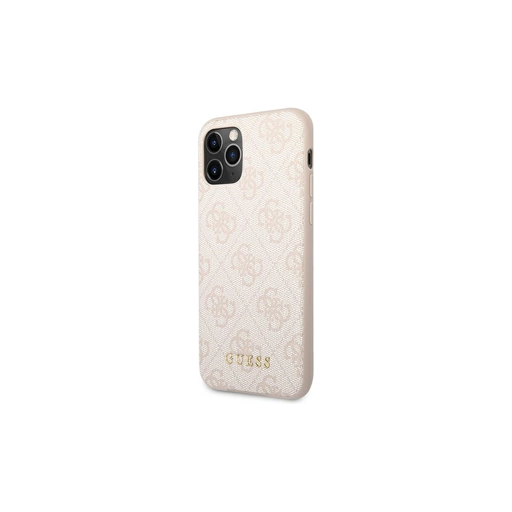 Wholesale Guess GUHCN58G4GFPI Apple iPhone 11 Pro pink hard case 4G Metal Gold Logo - GUE1826PNK - {ean13} - Hurt