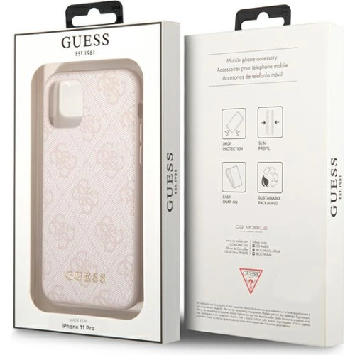 Etui Guess GUHCN58G4GFPI Apple iPhone 11 Pro różowy/pink hard case 4G Metal Gold Logo