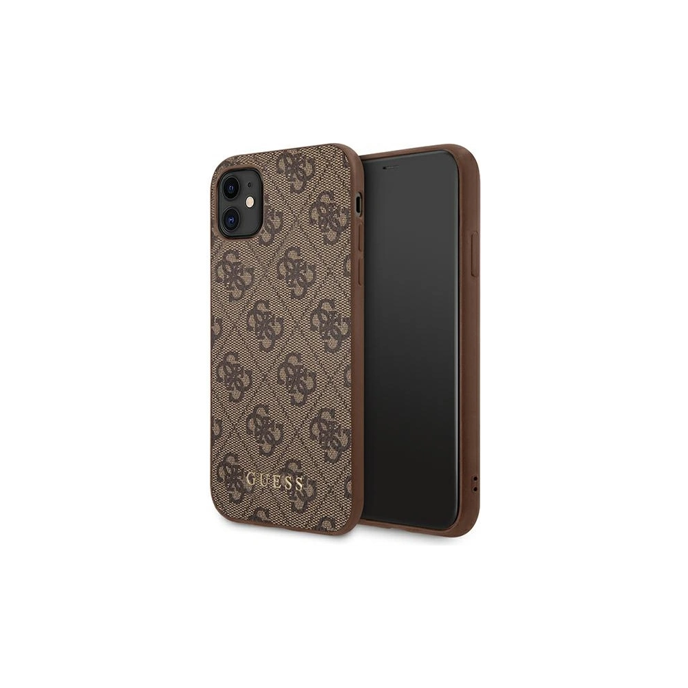Hurtownia GSM - Etui Guess GUHCN61G4GFBR Apple iPhone 11 hnědý/brown hard case 4G Metal Gold Logo - GUE1828BR - {ean13} - Hurt