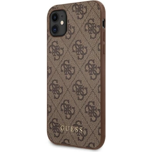 Hurtownia GSM - Etui Guess GUHCN61G4GFBR Apple iPhone 11 brązowy/brown hard case 4G Metal Gold Logo - GUE1828BR - {ean13} - Hurt