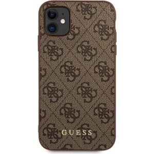 Hurtownia GSM - Etui Guess GUHCN61G4GFBR Apple iPhone 11 brązowy/brown hard case 4G Metal Gold Logo - GUE1828BR - {ean13} - Hurt