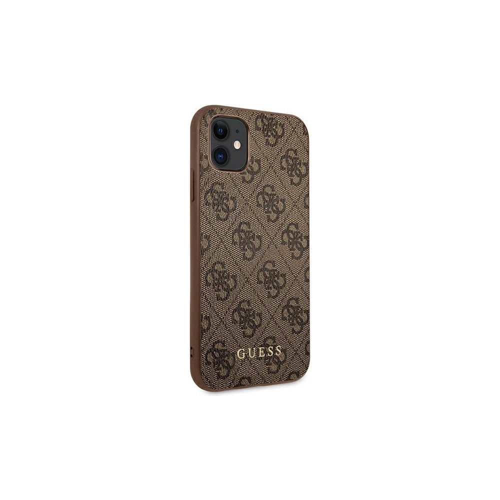 Hurtownia GSM - Etui Guess GUHCN61G4GFBR Apple iPhone 11 hnědý/brown hard case 4G Metal Gold Logo - GUE1828BR - {ean13} - Hurt