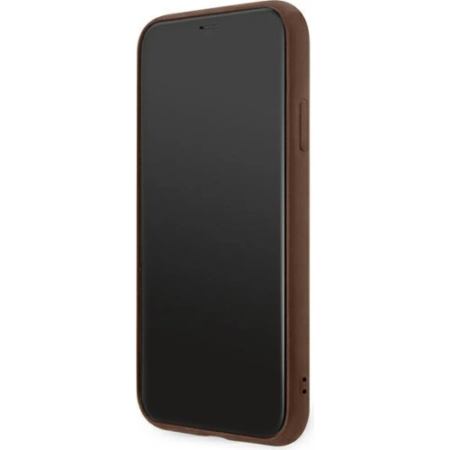 Etui Guess GUHCN61G4GFBR Apple iPhone 11 brązowy/brown hard case 4G Metal Gold Logo