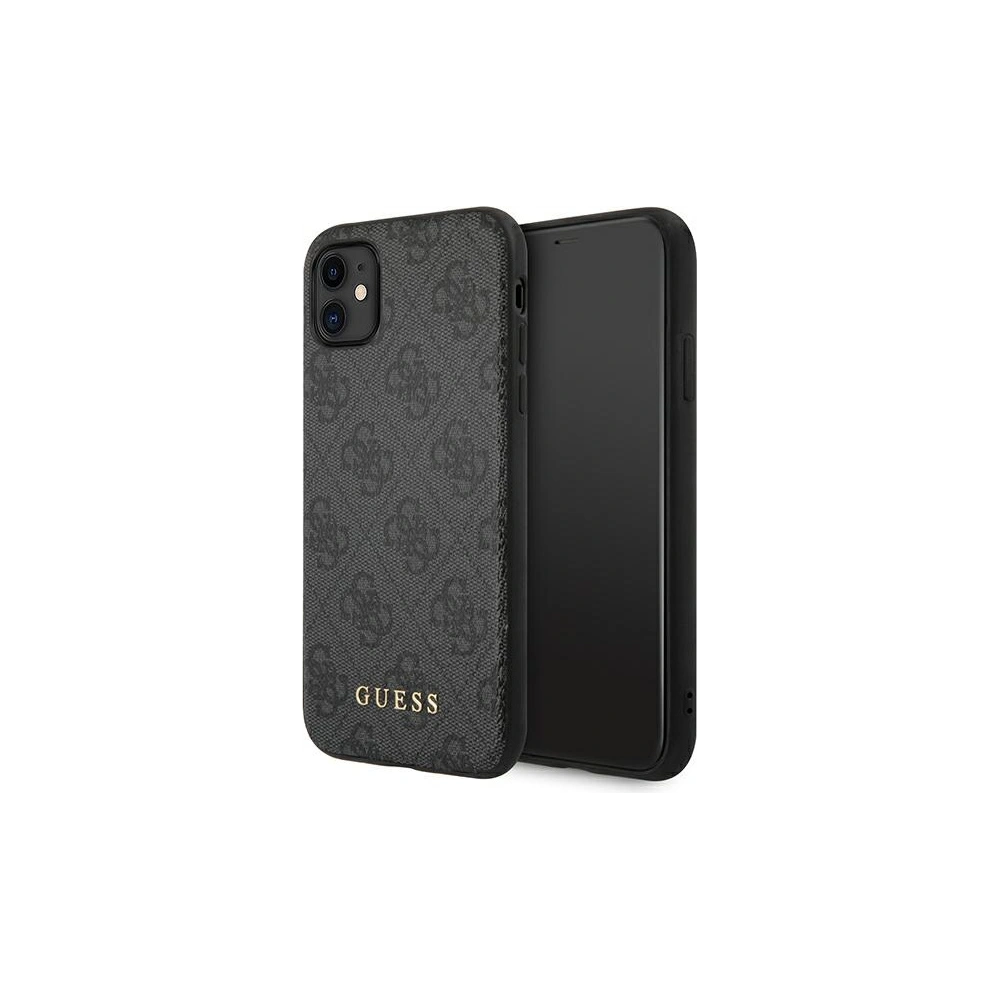 Hurtownia GSM - Etui Guess GUHCN61G4GFGR Apple iPhone 11 šedé/grey hard case 4G Metal Gold Logo - GUE1829GRY - {ean13} - Hurt