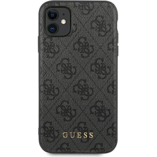 Etui Guess GUHCN61G4GFGR Apple iPhone 11 szary/grey hard case 4G Metal Gold Logo