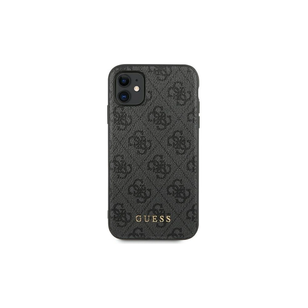 Hurtownia GSM - Etui Guess GUHCN61G4GFGR Apple iPhone 11 šedé/grey hard case 4G Metal Gold Logo - GUE1829GRY - {ean13} - Hurt