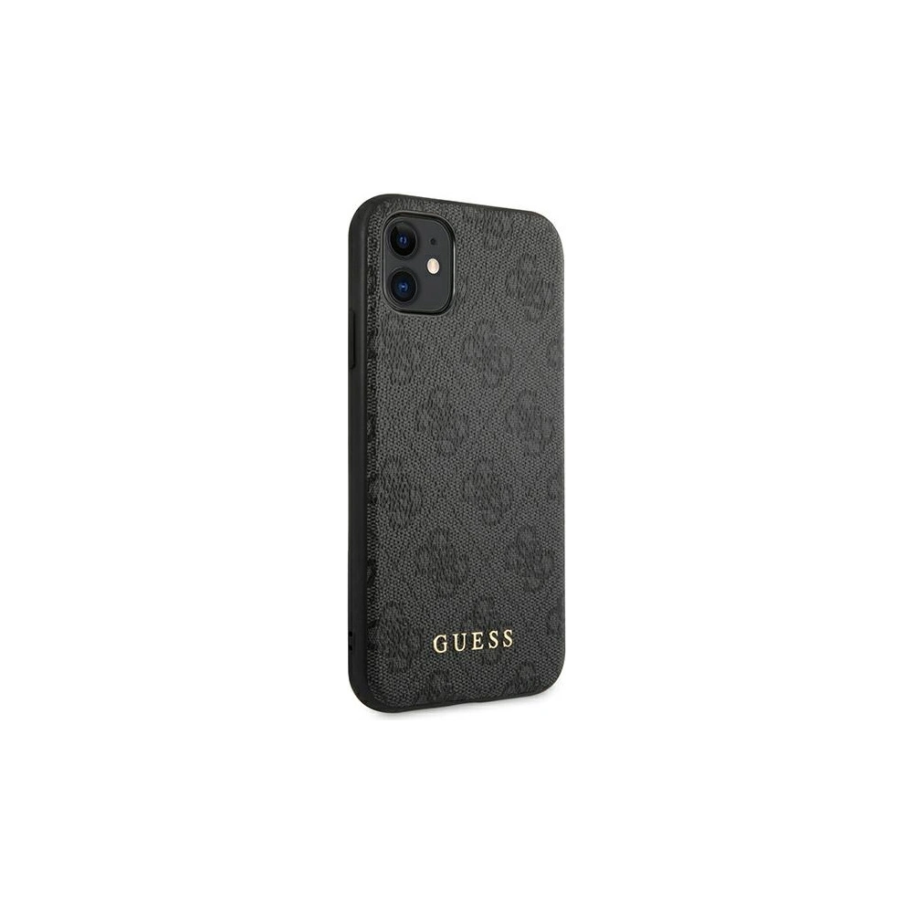 Hurtownia GSM - Etui Guess GUHCN61G4GFGR Apple iPhone 11 šedé/grey hard case 4G Metal Gold Logo - GUE1829GRY - {ean13} - Hurt