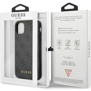 Hurtownia GSM - Etui Guess GUHCN61G4GFGR Apple iPhone 11 szary/grey hard case 4G Metal Gold Logo - GUE1829GRY - {ean13} - Hurt
