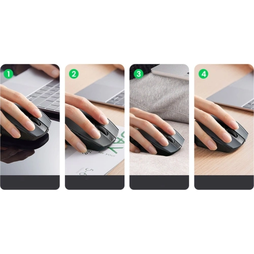 Mysz bezprzewodowa UGREEN MU006 USB 2.4GHz 4000DPI czarny