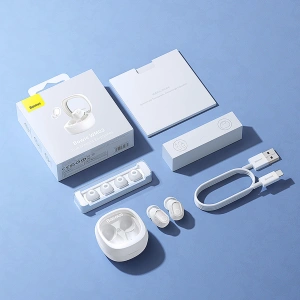 Wholesale Baseus Bowie WM02 TWS Bluetooth 5.3 wireless headphones white - BSU3380WHT - {ean13} - Hurt