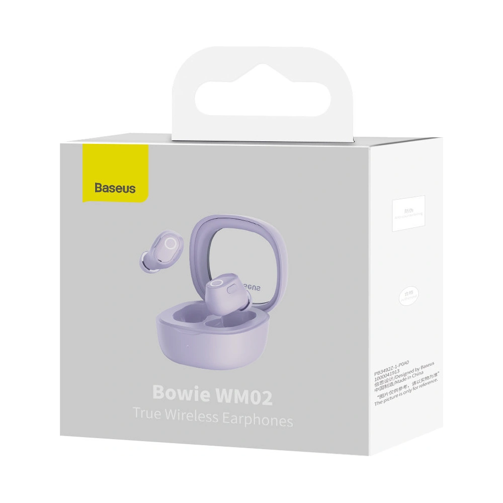 Hurtownia GSM - Słuchawki TWS Baseus Bowie WM02 Bluetooth 5.3 fioletowy - BSU3381PRP - {ean13} - Hurt