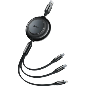Hurtownia GSM - Kabel Baseus Bright Mirror 2 3w1 USB-A - microUSB + Lightning + USB-C 3.5A 1.1m czarny - BSU3382BLK - {ean13} - Hurt