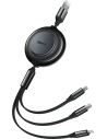 Kabel Baseus Bright Mirror 2 3w1 USB-A - microUSB + Lightning + USB-C 3.5A 1.1m czarny