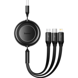 Hurtownia GSM - Kabel Baseus Bright Mirror 2 3w1 USB-A - microUSB + Lightning + USB-C 3.5A 1.1m czarny - BSU3382BLK - {ean13} - Hurt