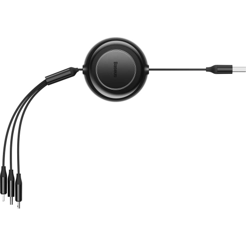 Kabel Baseus Bright Mirror 2 3w1 USB-A - microUSB + Lightning + USB-C 3.5A 1.1m czarny