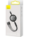 Kabel Baseus Bright Mirror 2 3w1 USB-A - microUSB + Lightning + USB-C 3.5A 1.1m černý