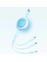 Kabel Baseus Bright Mirror 2 3w1 USB-A - microUSB + Lightning + USB-C 3.5A 1.1m černý