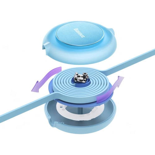 Kabel Baseus Bright Mirror 2 3w1 USB-A - microUSB + Lightning + USB-C 3.5A 1.1m błękitny