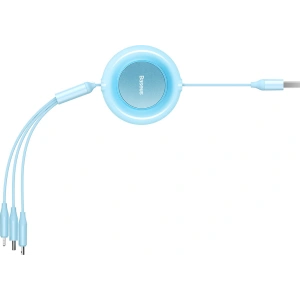 Kabel Baseus Bright Mirror 2 3w1 USB-A - microUSB + Lightning + USB-C 3.5A 1.1m błękitny