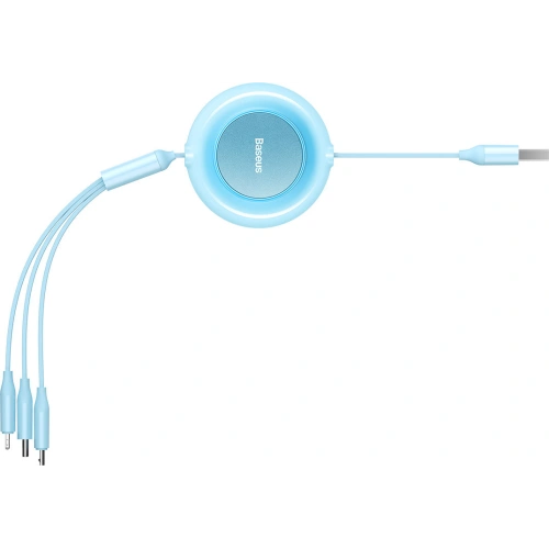 Kabel Baseus Bright Mirror 2 3w1 USB-A - microUSB + Lightning + USB-C 3.5A 1.1m błękitny