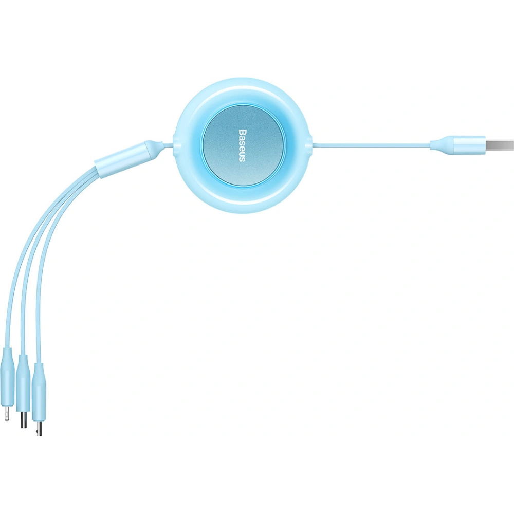 Kabel Baseus Bright Mirror 2 3w1 USB-A - microUSB + Lightning + USB-C 3.5A 1.1m modrý