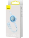 Kabel Baseus Bright Mirror 2 3w1 USB-A - microUSB + Lightning + USB-C 3.5A 1.1m modrý