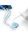 Kabel Baseus Bright Mirror 2 3w1 USB-A - microUSB + Lightning + USB-C 3.5A 1.1m modrý