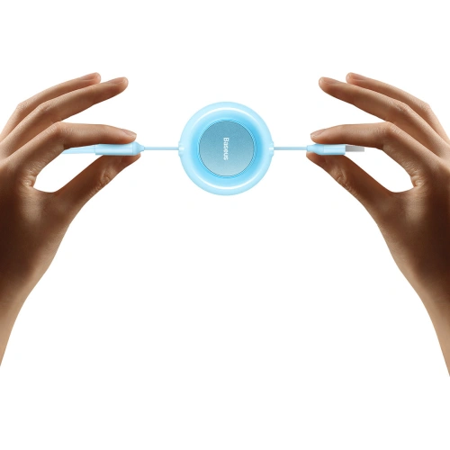 Kabel Baseus Bright Mirror 2 3w1 USB-A - microUSB + Lightning + USB-C 3.5A 1.1m błękitny