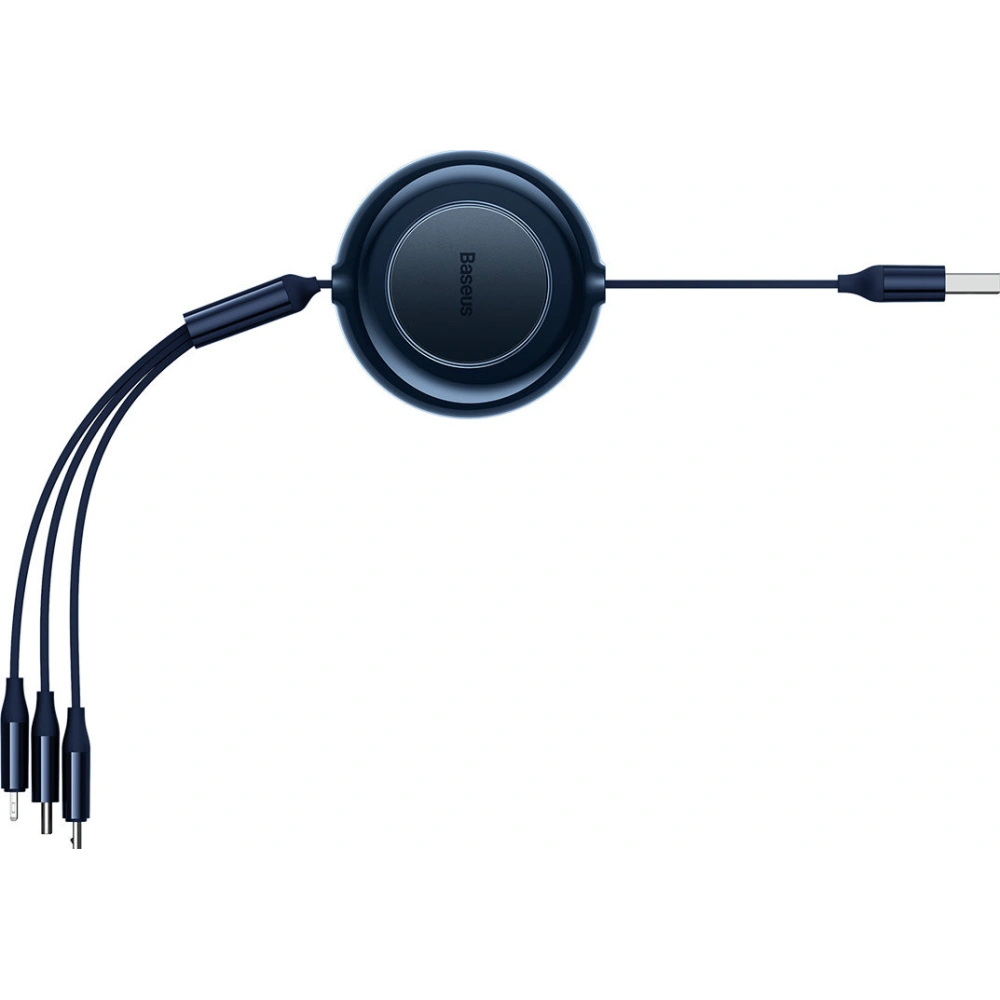 Kabel Baseus Bright Mirror 2 3w1 USB-A - microUSB + Lightning + USB-C 3.5A 1.1m modrý