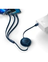 Kabel Baseus Bright Mirror 2 3w1 USB-A - microUSB + Lightning + USB-C 3.5A 1.1m modrý